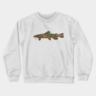 Father's Day Camo Catfish Fishing Hunter Fish Life Crewneck Sweatshirt